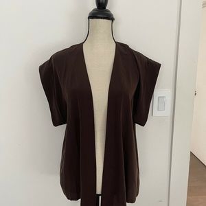 CELINE Open Front Silk Vest